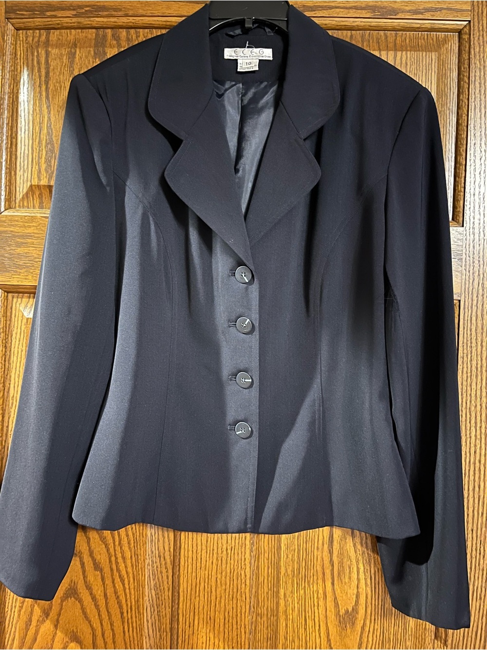 ECEG Eshaghian Clothing & Enterprise Group Dark Navy Fitted Blazer - Size 10